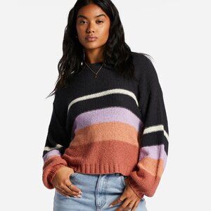 Like New Billabong Seeing Double Crop Crewneck Sweater Sz M